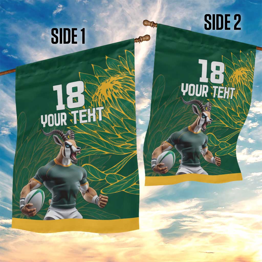 Rugby South Africa Champion Custom Garden Flag Springboks Mascot LT18