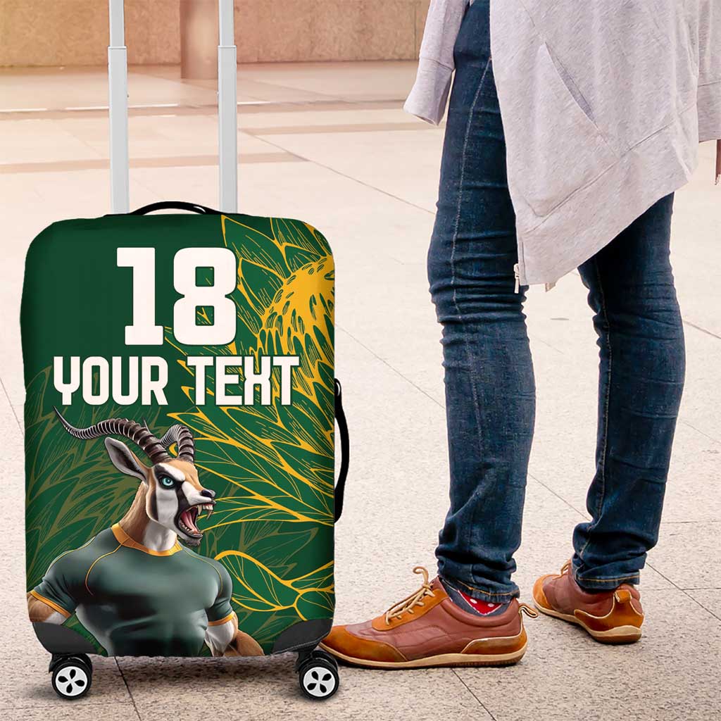 Custom Rugby South Africa Luggage Cover Springboks Mascot LT18