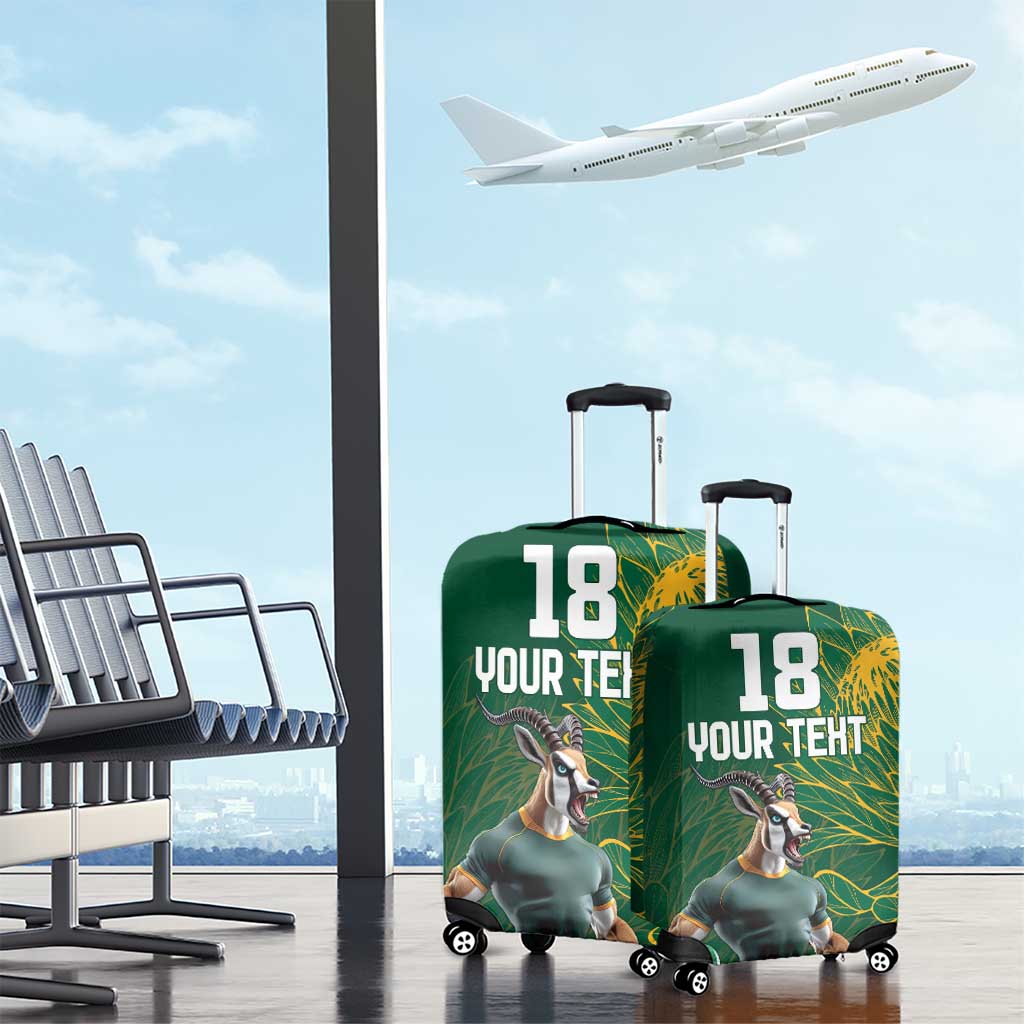 Custom Rugby South Africa Luggage Cover Springboks Mascot LT18