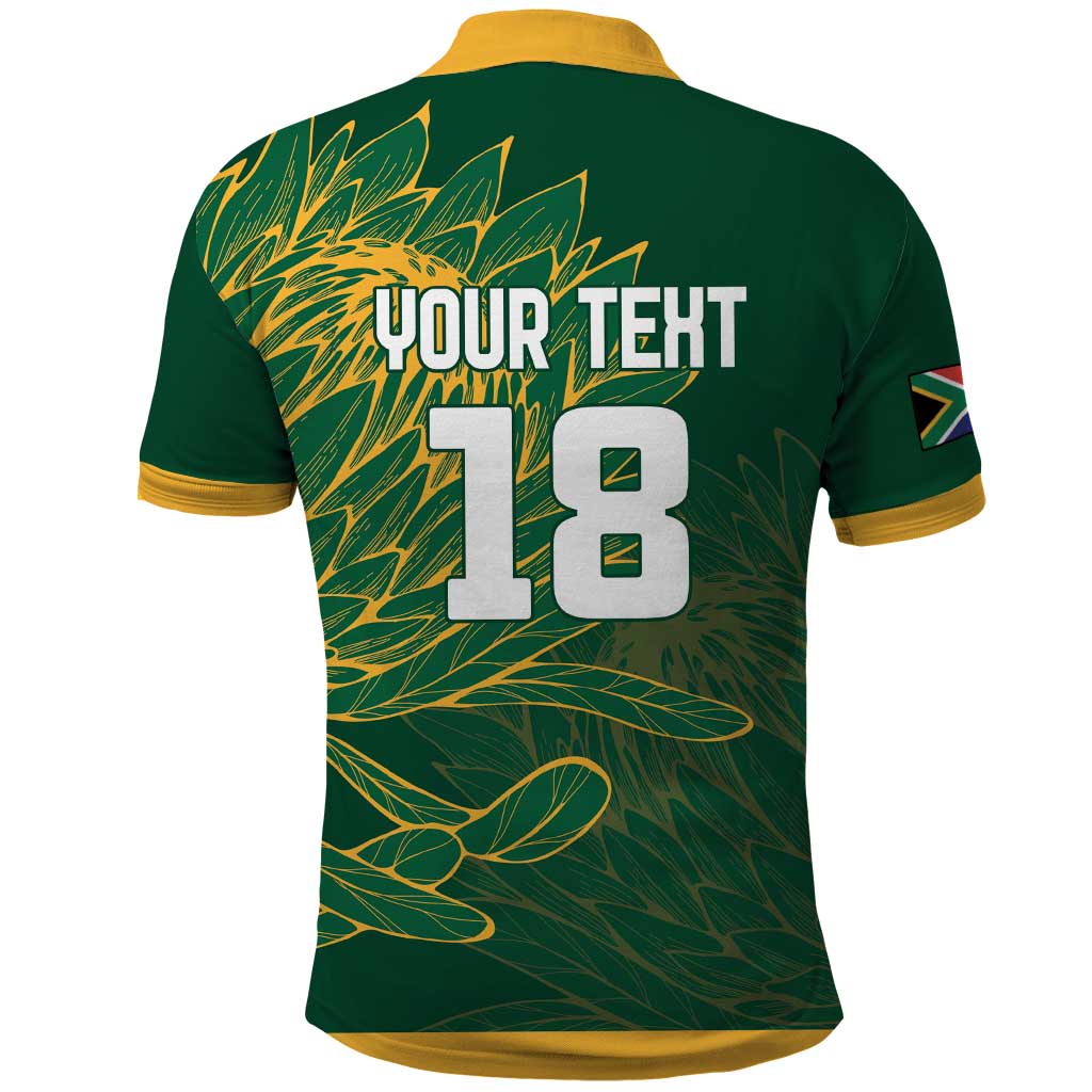 Custom Rugby South Africa Polo Shirt Springboks Mascot LT18