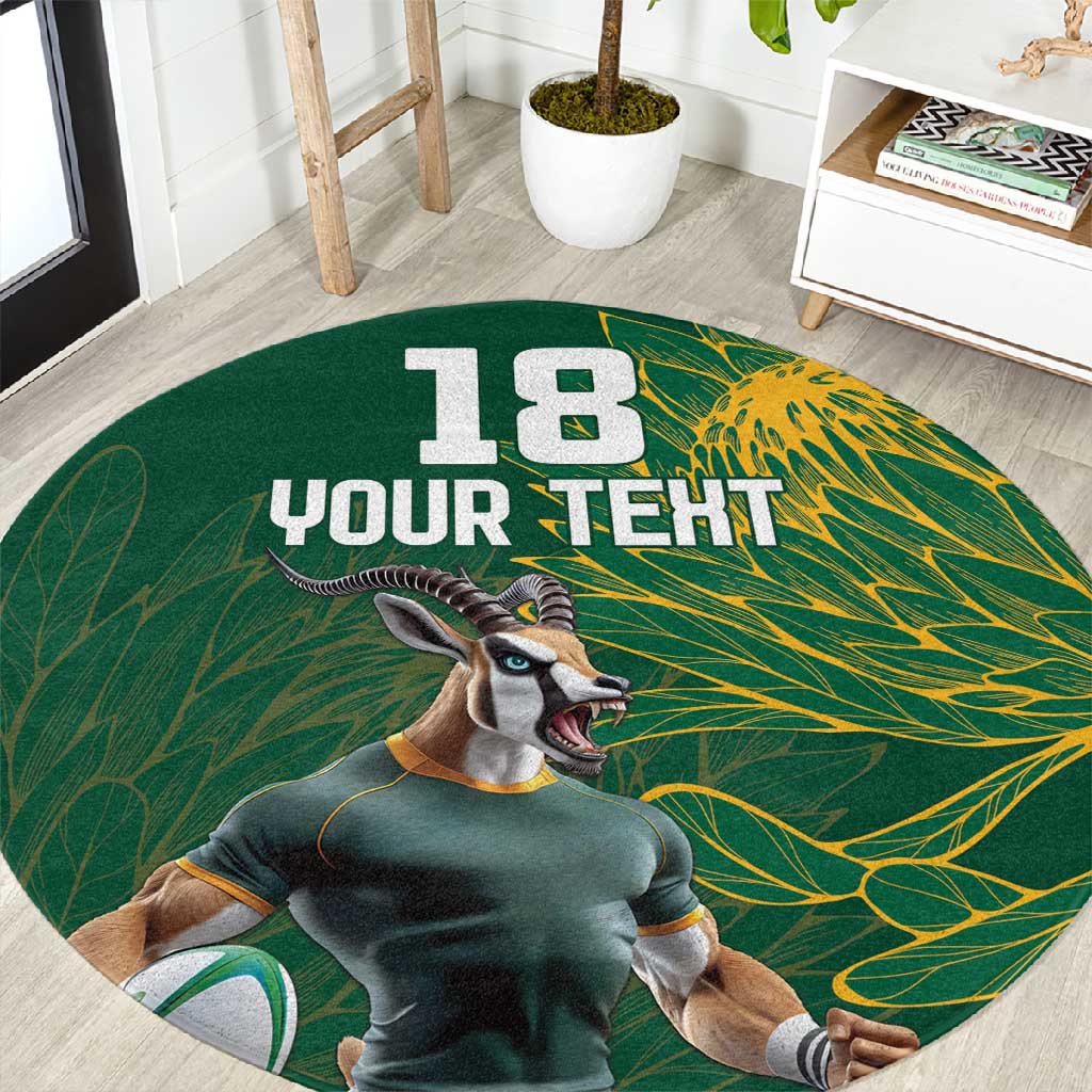 Rugby South Africa Champion Custom Round Carpet Springboks Mascot LT18