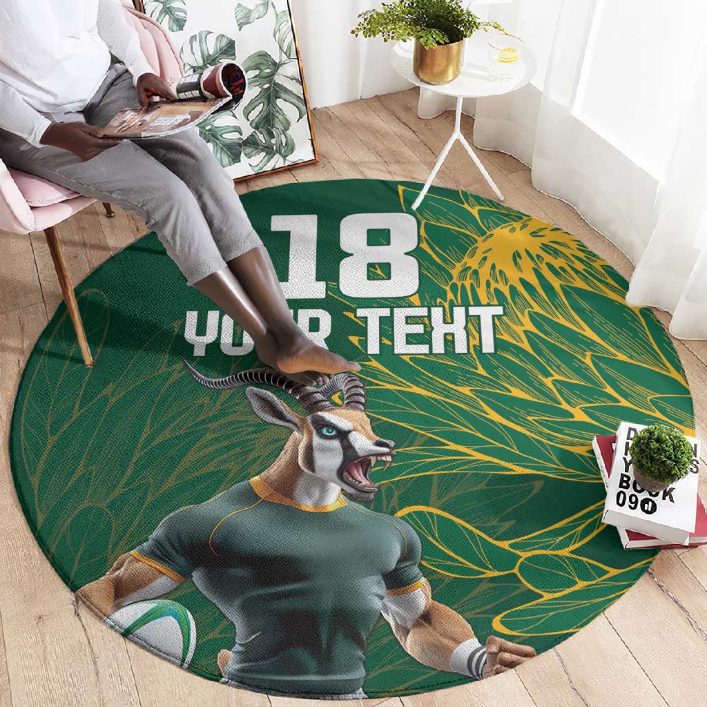 Rugby South Africa Champion Custom Round Carpet Springboks Mascot LT18