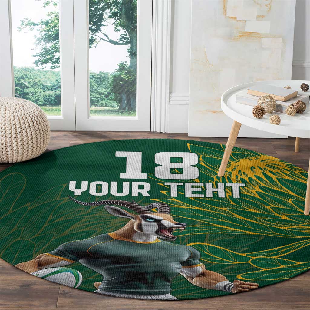 Rugby South Africa Champion Custom Round Carpet Springboks Mascot LT18