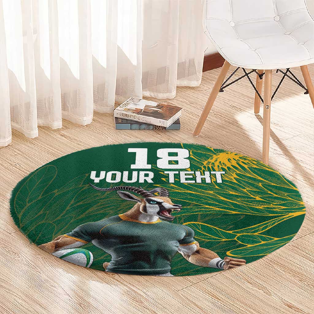 Rugby South Africa Champion Custom Round Carpet Springboks Mascot LT18