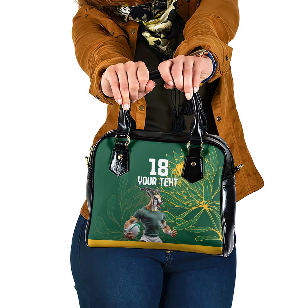 Custom Rugby South Africa Shoulder Handbag Springboks Mascot LT18