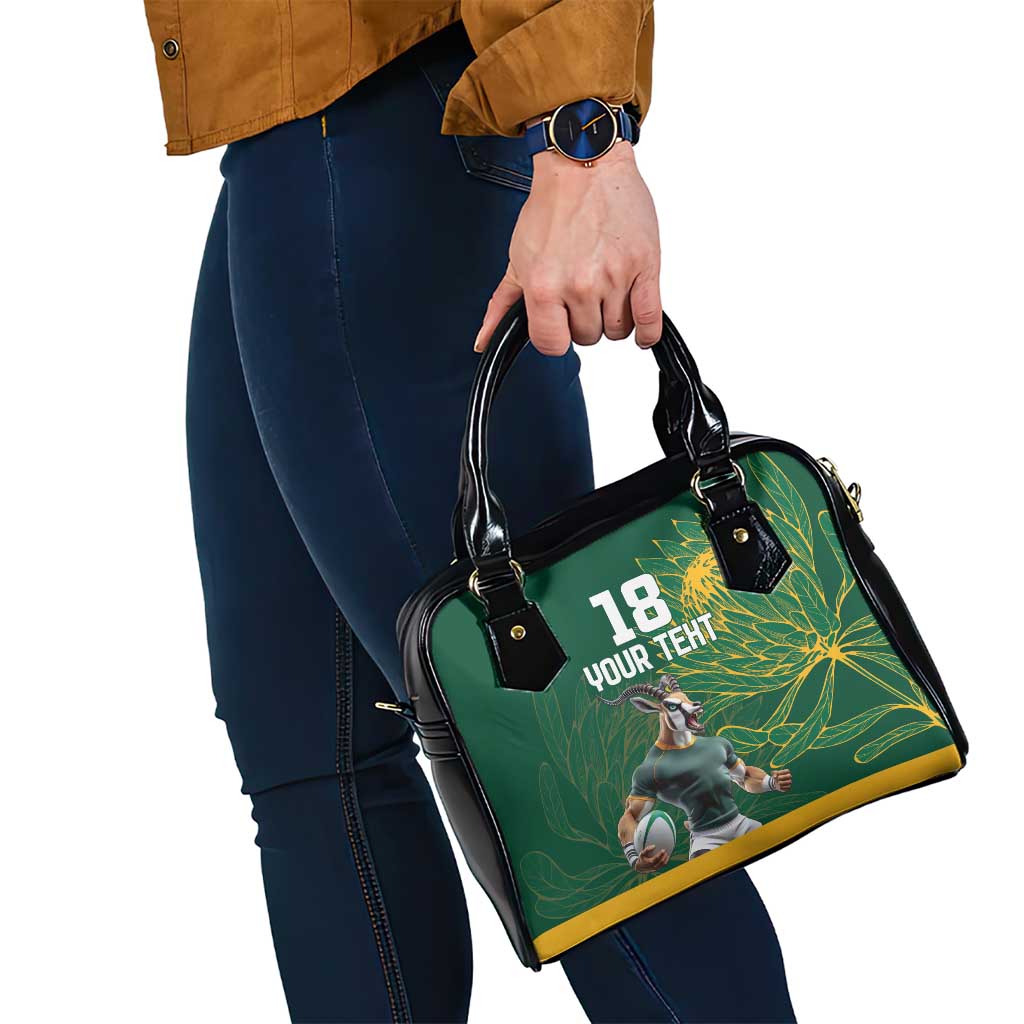 Custom Rugby South Africa Shoulder Handbag Springboks Mascot LT18