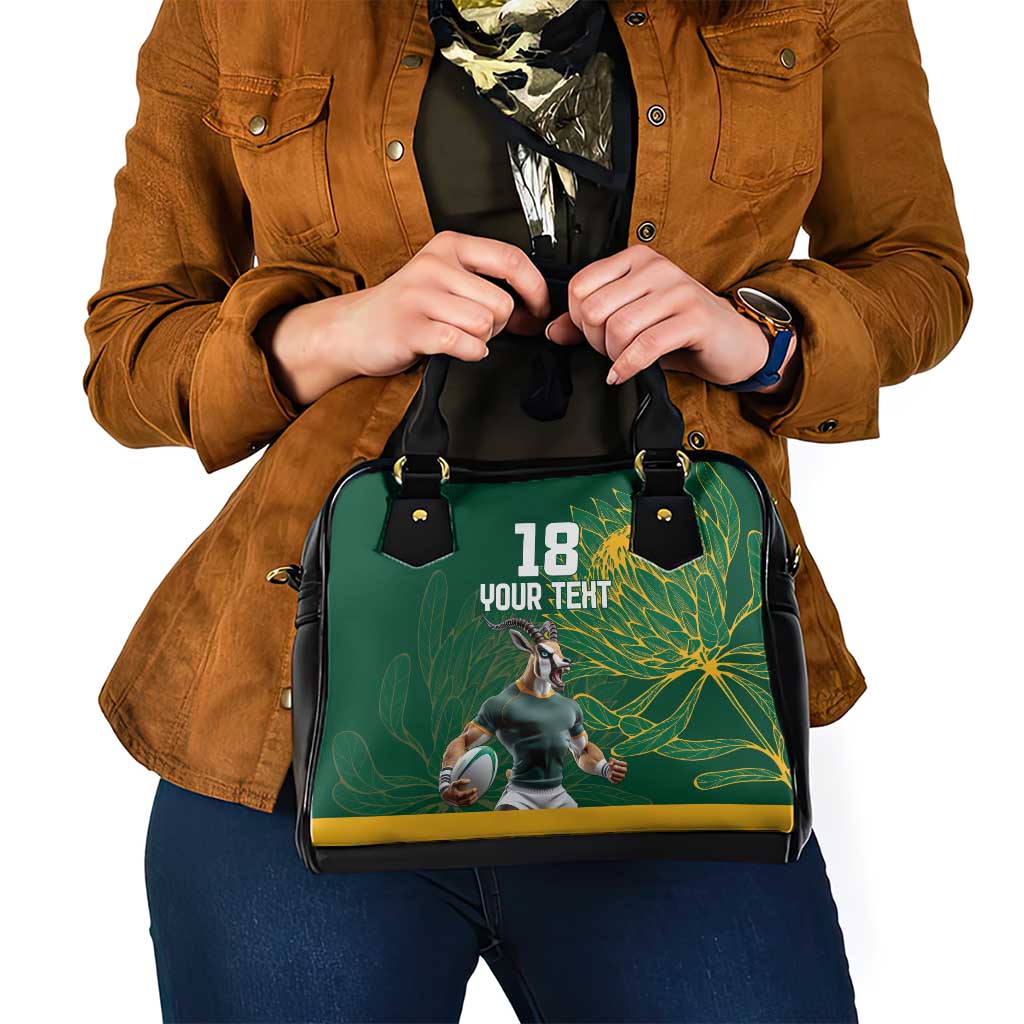 Custom Rugby South Africa Shoulder Handbag Springboks Mascot LT18