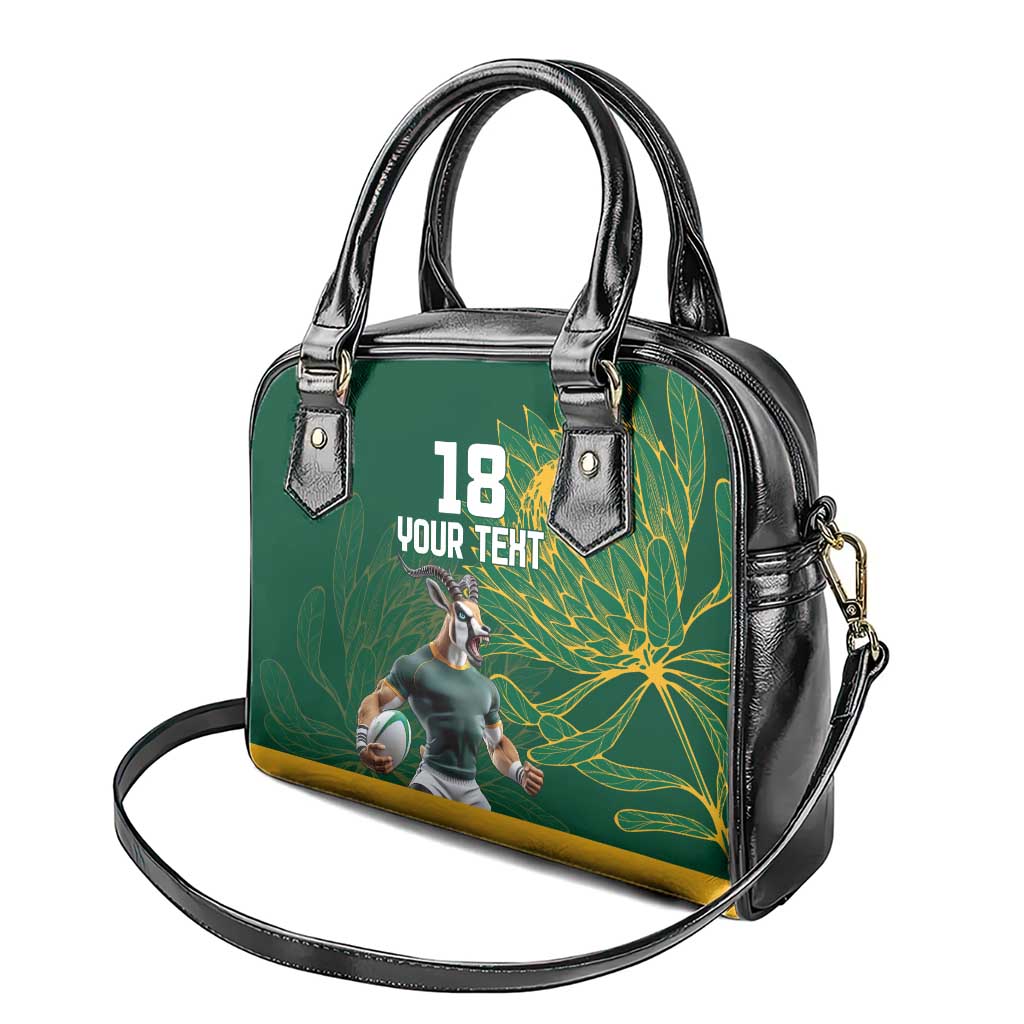 Custom Rugby South Africa Shoulder Handbag Springboks Mascot LT18