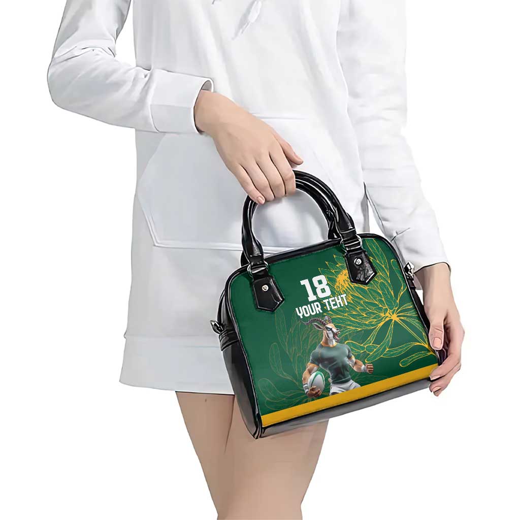 Custom Rugby South Africa Shoulder Handbag Springboks Mascot LT18