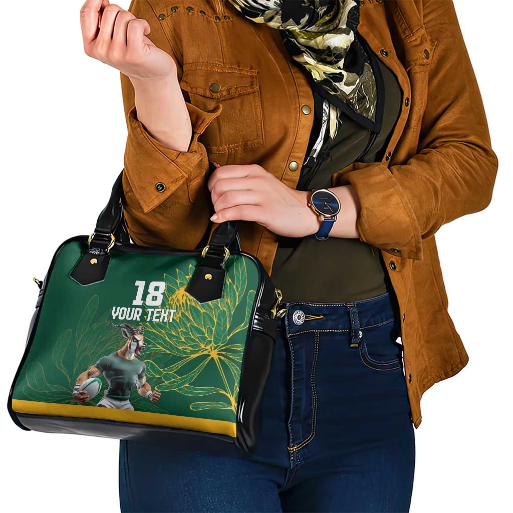 Custom Rugby South Africa Shoulder Handbag Springboks Mascot LT18