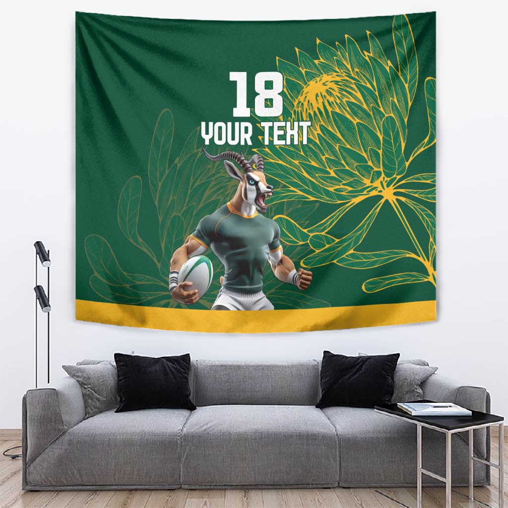 Rugby South Africa Champion Custom Tapestry Springboks Mascot LT18