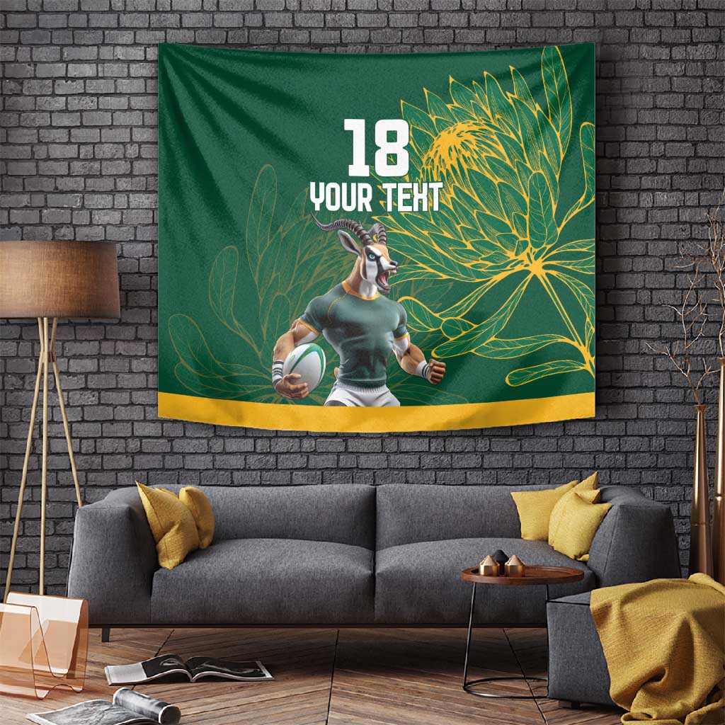 Rugby South Africa Champion Custom Tapestry Springboks Mascot LT18