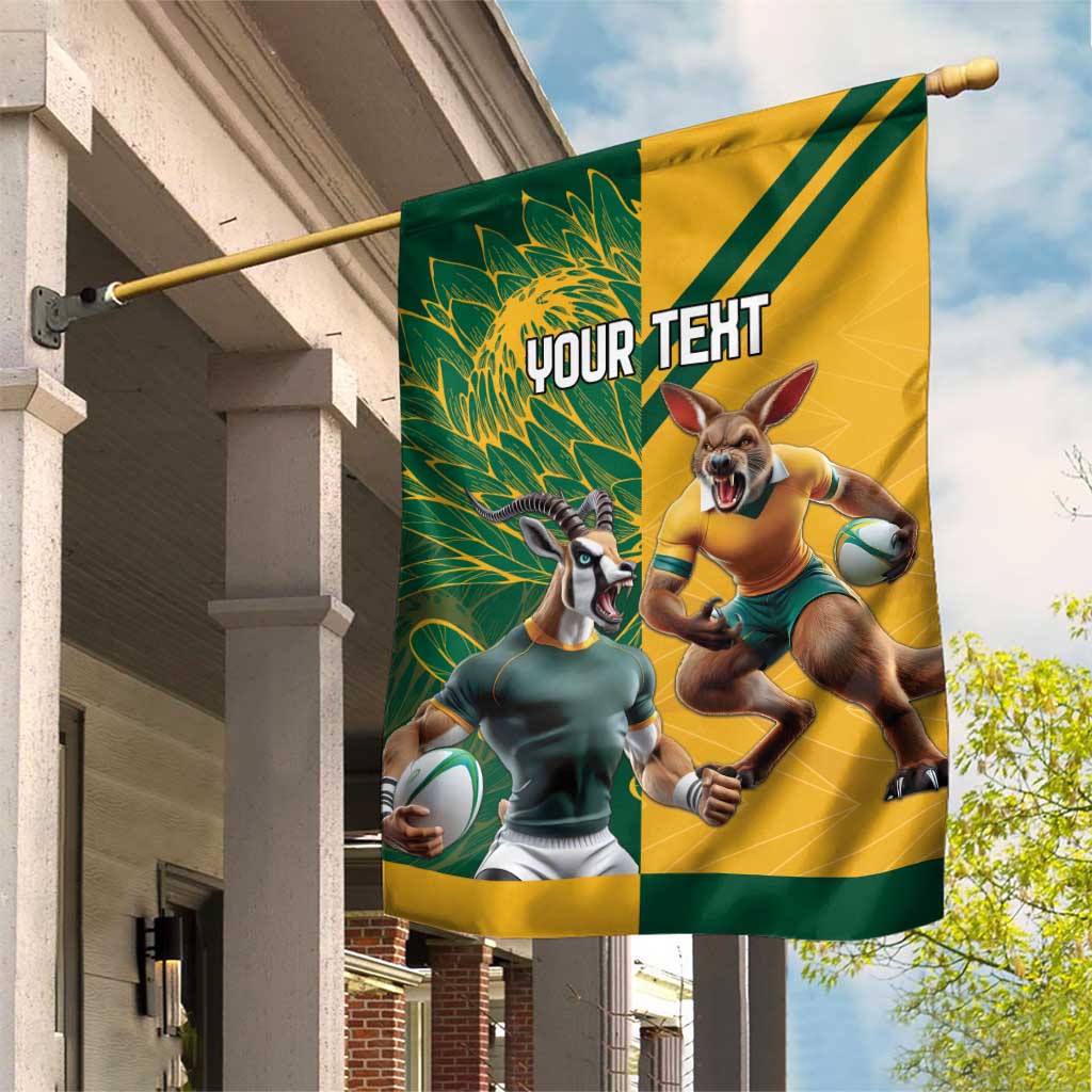 South Africa Australia Rugby Champion Personalized Garden Flag Springboks Wallabies Mascot LT18