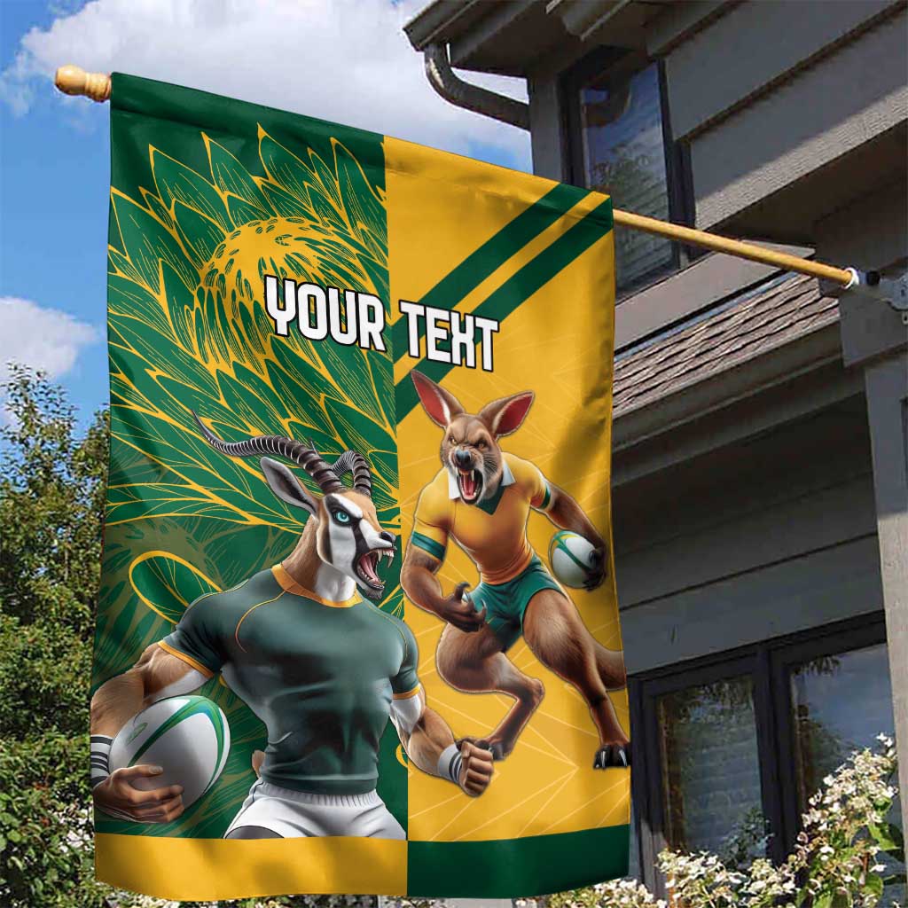 South Africa Australia Rugby Champion Personalized Garden Flag Springboks Wallabies Mascot LT18