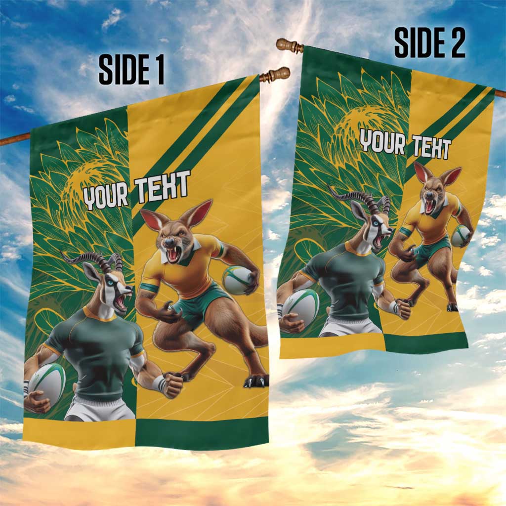 South Africa Australia Rugby Champion Personalized Garden Flag Springboks Wallabies Mascot LT18