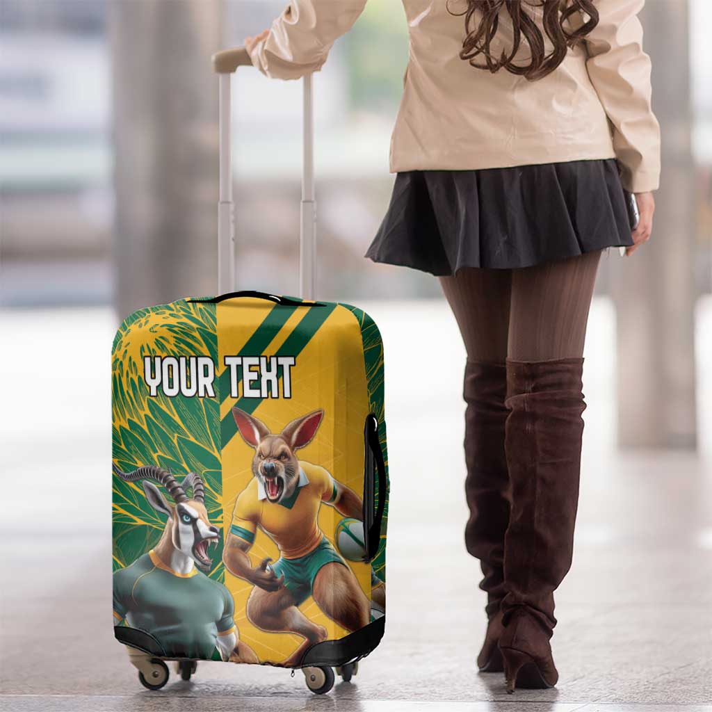 Personalized Rugby South Africa Australia Luggage Cover Springboks Wallabies Mascot Go Champions LT18