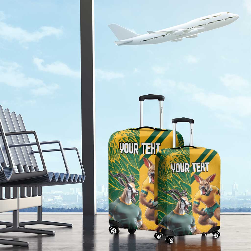 Personalized Rugby South Africa Australia Luggage Cover Springboks Wallabies Mascot Go Champions LT18