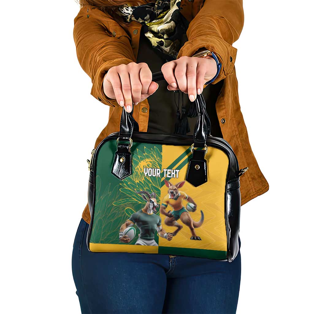 Personalized Rugby South Africa Australia Shoulder Handbag Springboks Wallabies Mascot Go Champions LT18