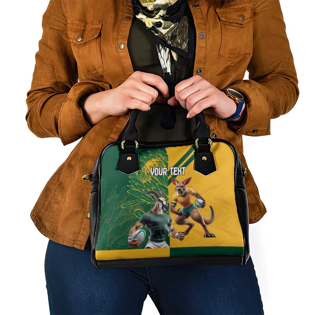 Personalized Rugby South Africa Australia Shoulder Handbag Springboks Wallabies Mascot Go Champions LT18