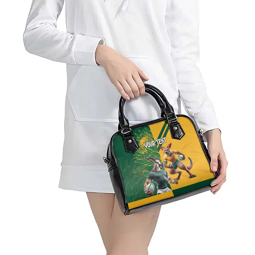 Personalized Rugby South Africa Australia Shoulder Handbag Springboks Wallabies Mascot Go Champions LT18