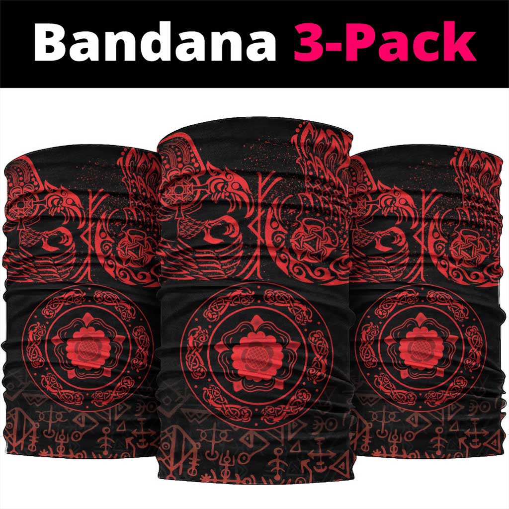 Viking Pride of Yorkshire Neck Gaiter Red Odins Ravens Nordic LT18