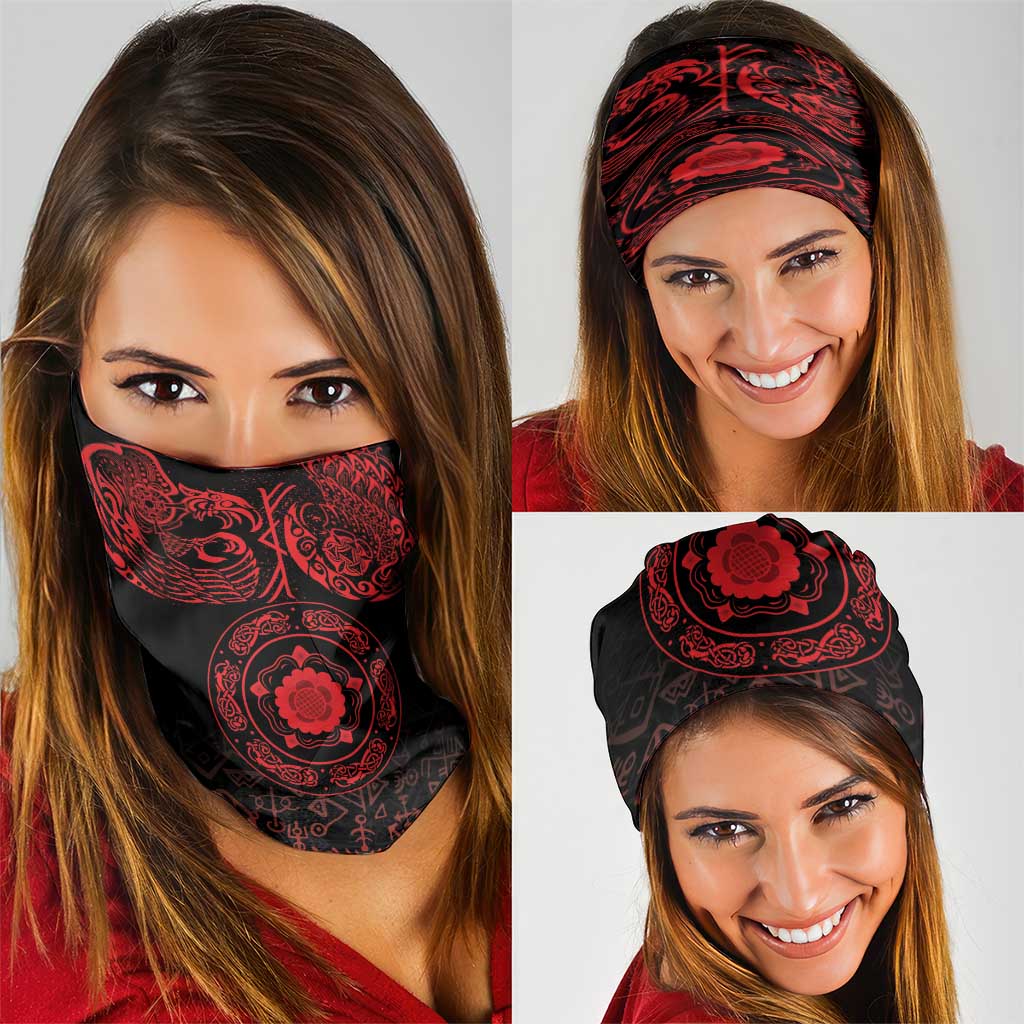 Viking Pride of Yorkshire Neck Gaiter Red Odins Ravens Nordic LT18