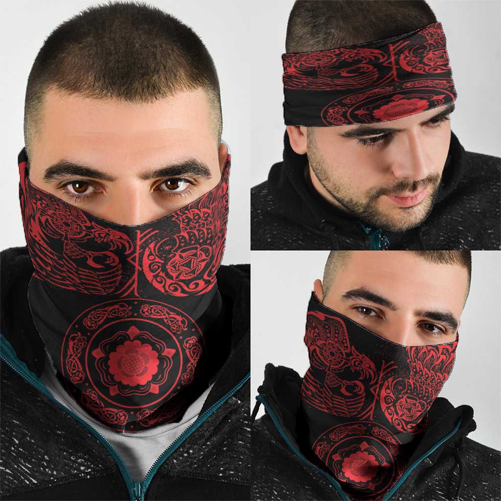 Viking Pride of Yorkshire Neck Gaiter Red Odins Ravens Nordic LT18
