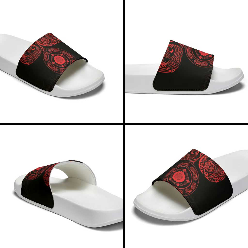 Viking Pride of Yorkshire Slide Sandals Red Odins Ravens Nordic LT18