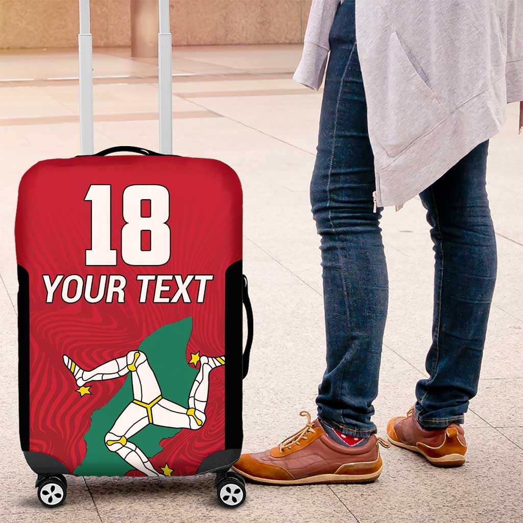 Custom Isle of Man Cricket Luggage Cover Quocunque Jeceris Stabit LT18