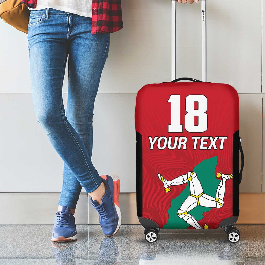Custom Isle of Man Cricket Luggage Cover Quocunque Jeceris Stabit LT18