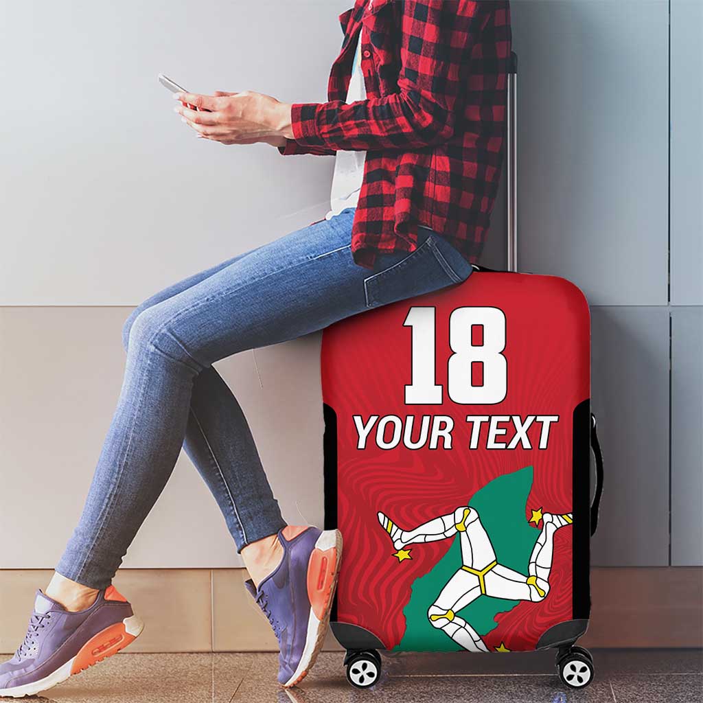 Custom Isle of Man Cricket Luggage Cover Quocunque Jeceris Stabit LT18