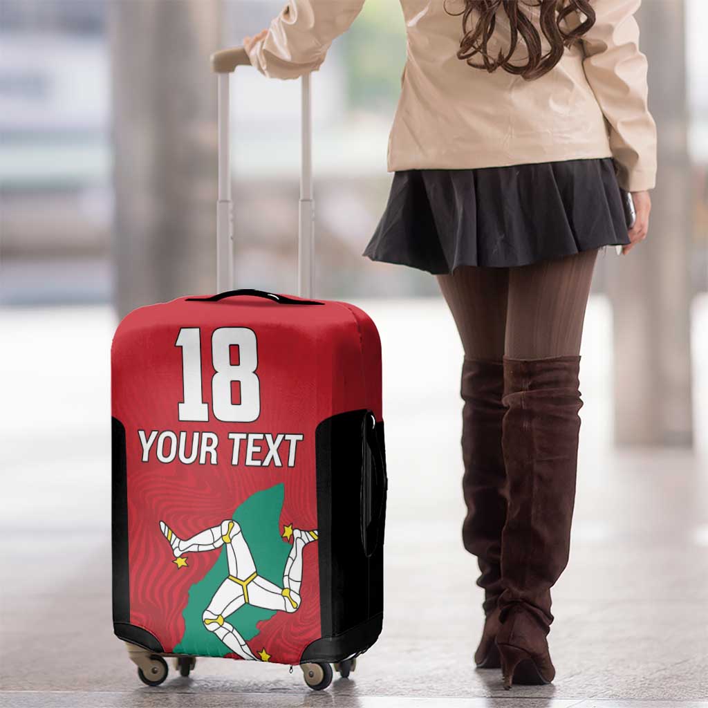 Custom Isle of Man Cricket Luggage Cover Quocunque Jeceris Stabit LT18