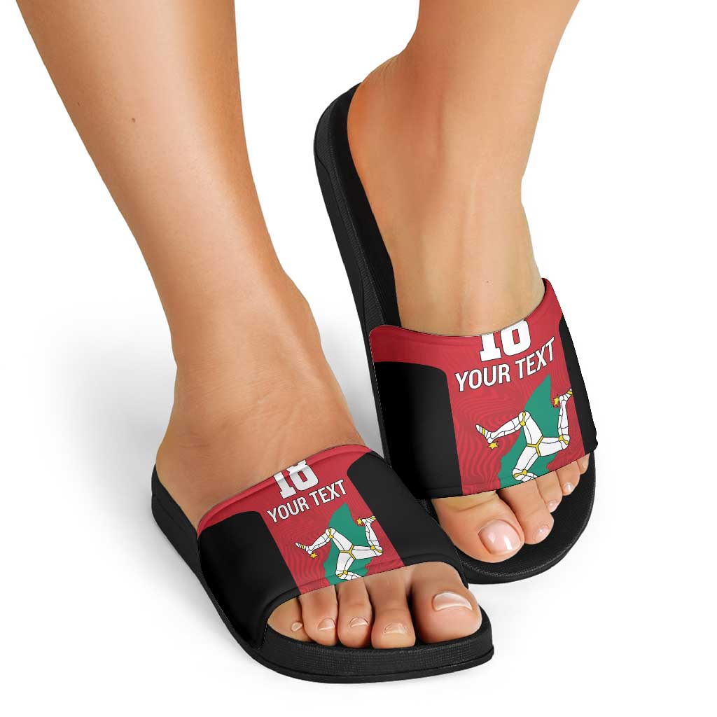 Custom Isle of Man Cricket Slide Sandals Quocunque Jeceris Stabit LT18