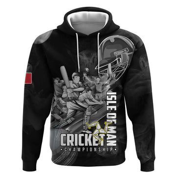 Personalized Isle of Man Cricket Hoodie Go Champion LT18