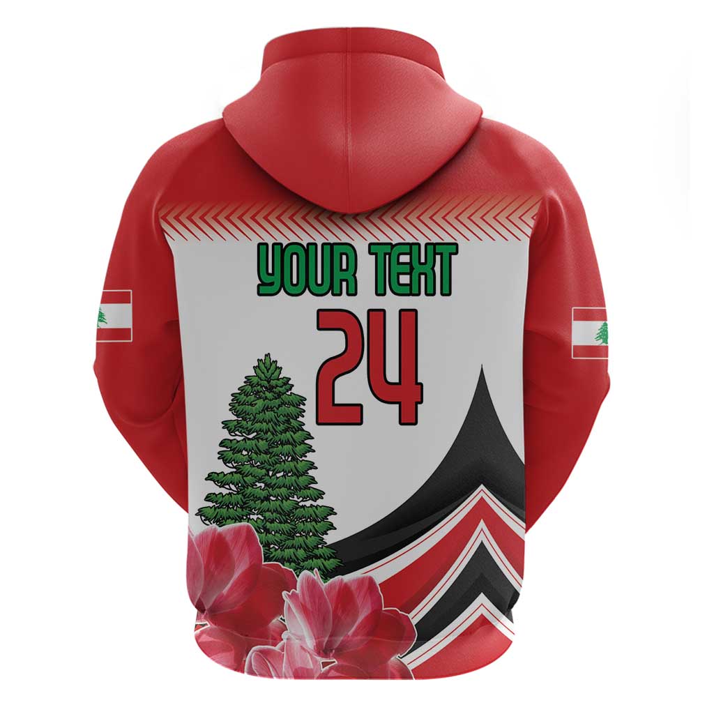 Custom Lebanon Independence Day Hoodie Cyclamen Flowers Blooming LT18