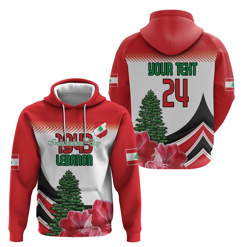 Custom Lebanon Independence Day Hoodie Cyclamen Flowers Blooming LT18