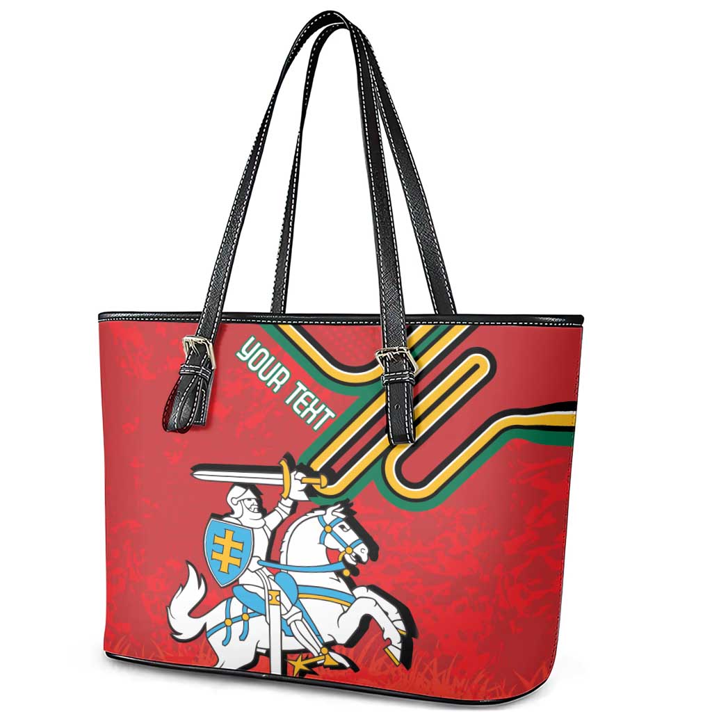 Personalized Lithuania Coat Of Arms Leather Tote Bag Special Version LT18