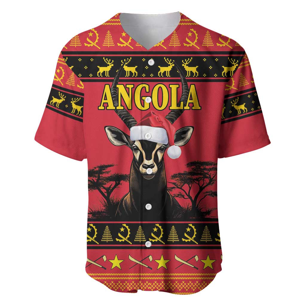 Afro Angola Giant Sable Antelope Christmas Baseball Jersey Virtus Unita Fortior Feliz Natal LT18