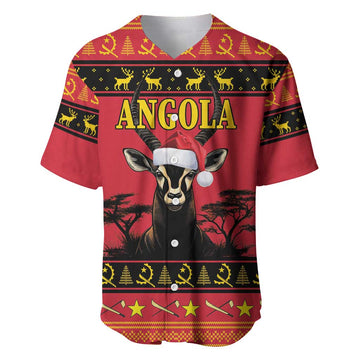 Afro Angola Giant Sable Antelope Christmas Baseball Jersey Virtus Unita Fortior Feliz Natal LT18