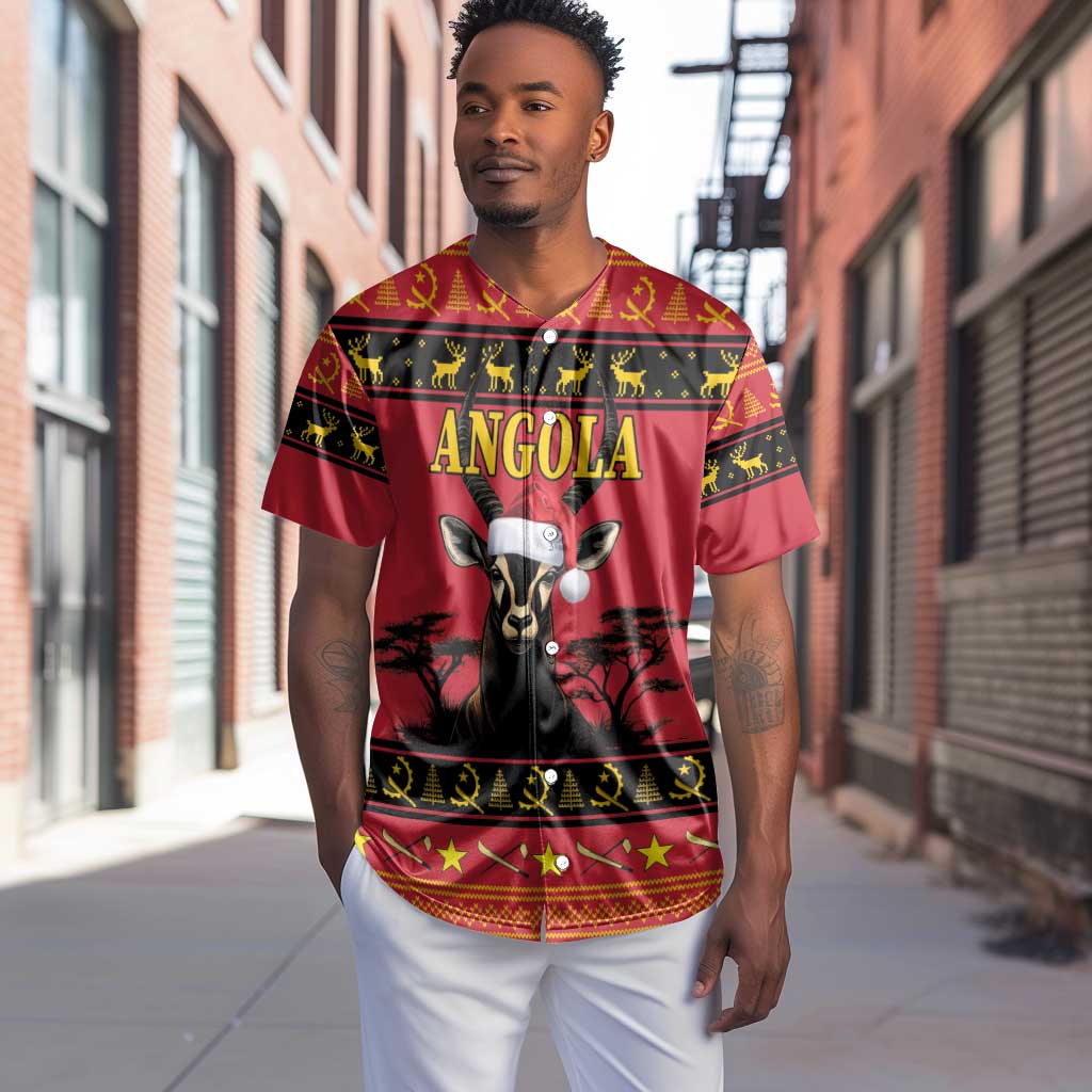 Afro Angola Giant Sable Antelope Christmas Baseball Jersey Virtus Unita Fortior Feliz Natal LT18