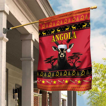 Afro Angola Giant Sable Antelope Christmas Garden Flag Virtus Unita Fortior Feliz Natal LT18