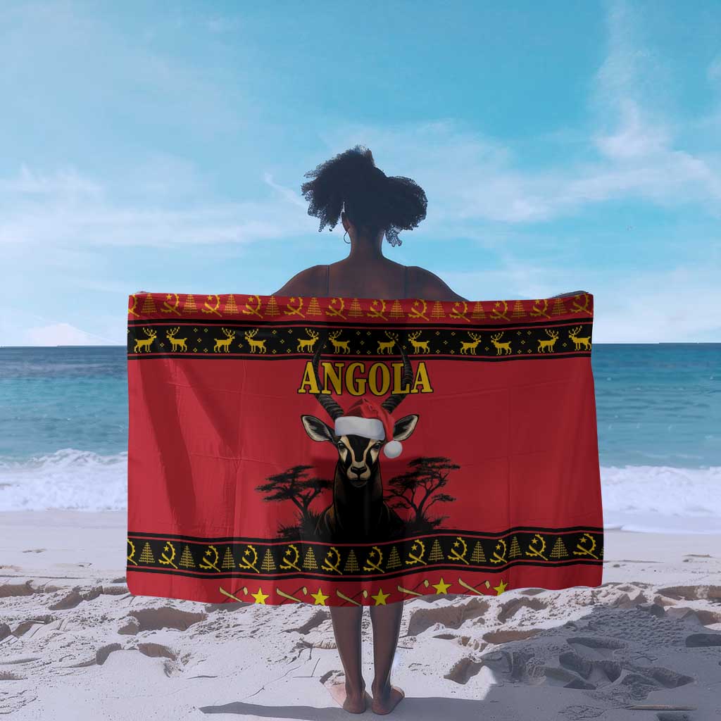Afro Angola Giant Sable Antelope Christmas Sarong Virtus Unita Fortior Feliz Natal LT18