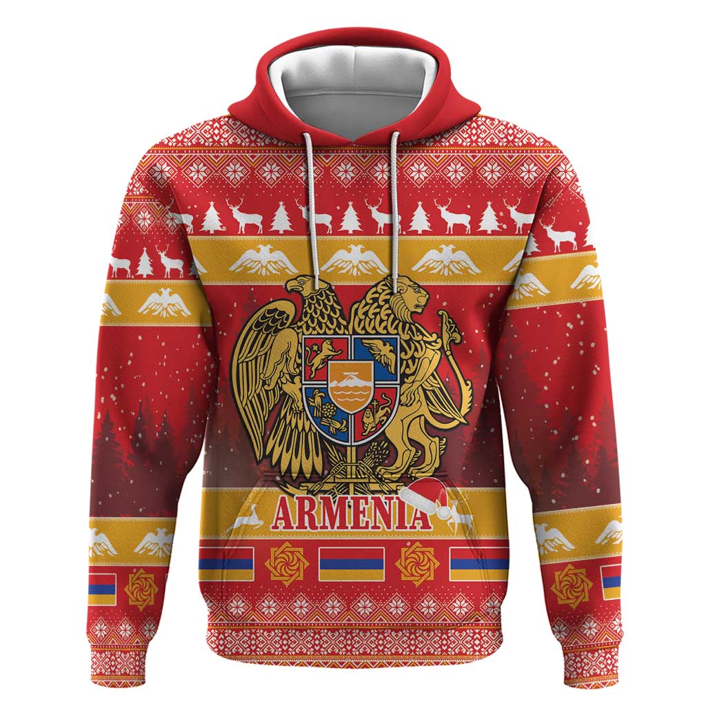 Armenia Christmas Hoodie Coat Of Arms With Arevakhach LT18