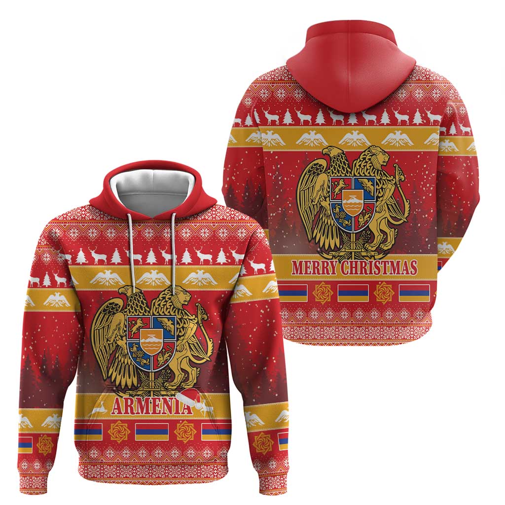Armenia Christmas Hoodie Coat Of Arms With Arevakhach LT18