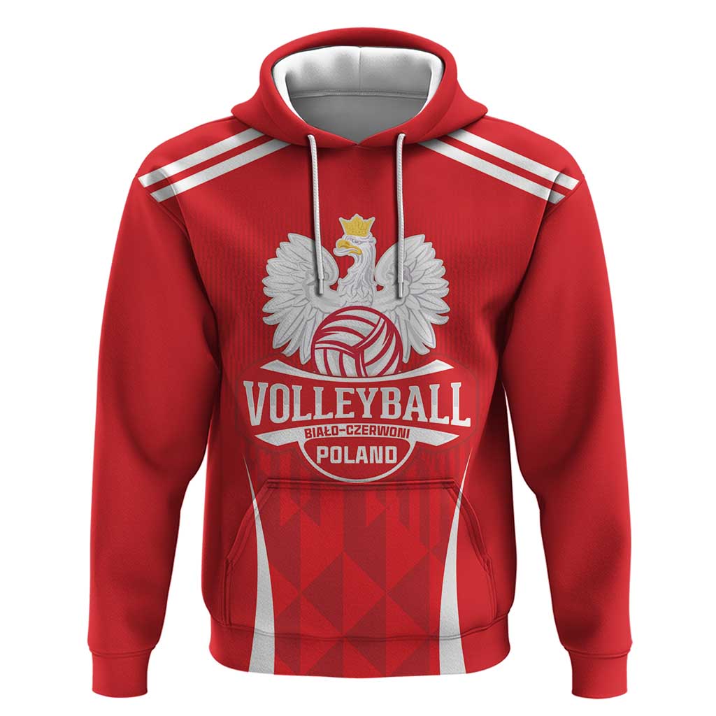 Custom Poland Volleyball Hoodie BialoCzerwoni Go Champions LT18