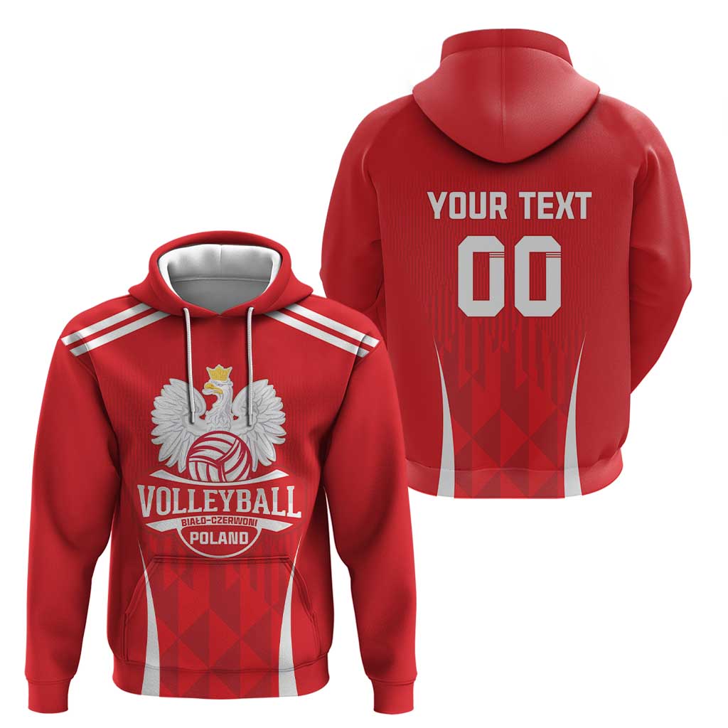 Custom Poland Volleyball Hoodie BialoCzerwoni Go Champions LT18