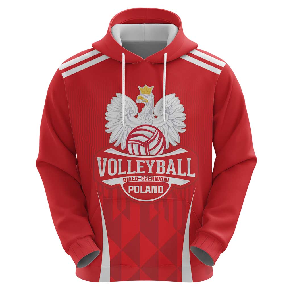 Custom Poland Volleyball Hoodie BialoCzerwoni Go Champions LT18