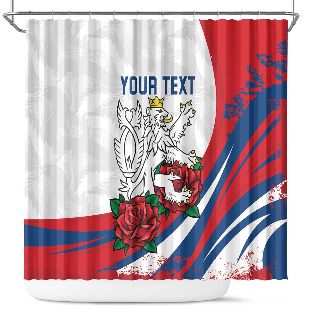 Personalized Czech Republic Shower Curtain Pravda Vitezi With Rose LT18