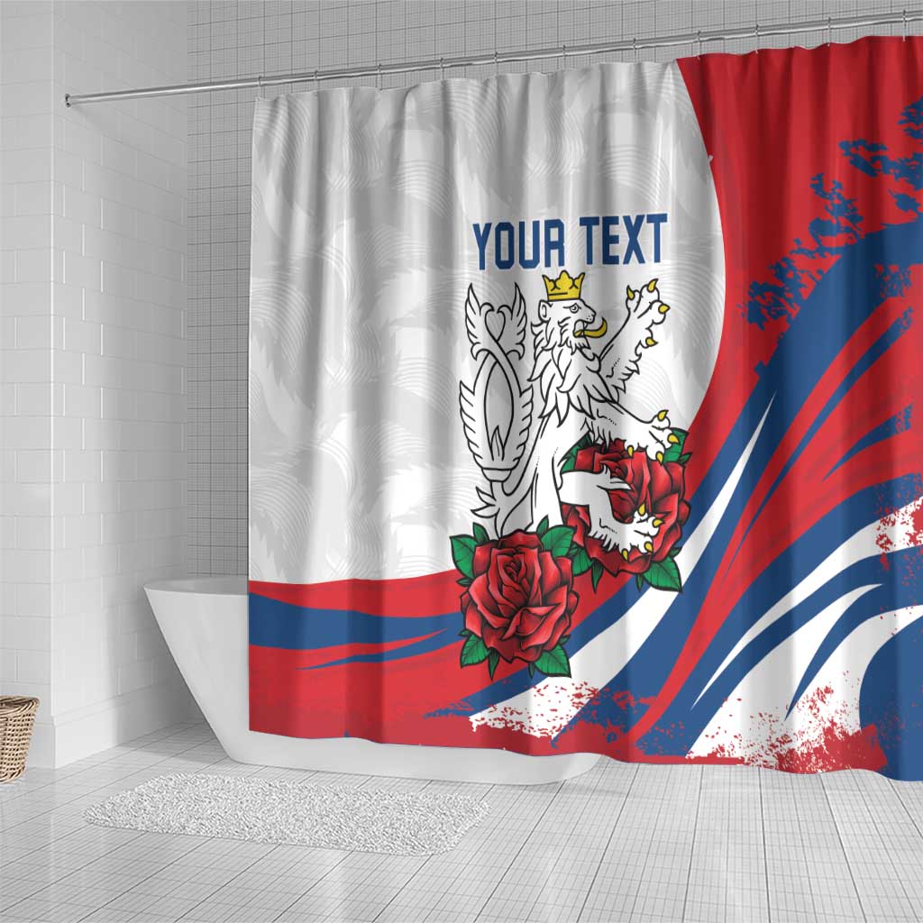 Personalized Czech Republic Shower Curtain Pravda Vitezi With Rose LT18