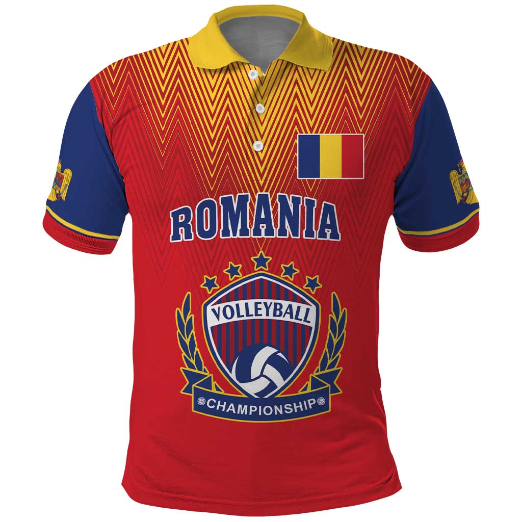 Custom Romania Volleyball Polo Shirt Sporty Style LT18
